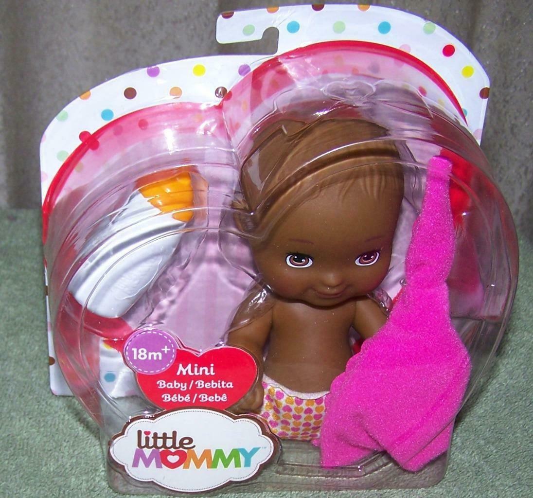 Fisher Price Little Mommy 6" Mini Baby Girl AA Doll Brown Eyes New - $9.88
