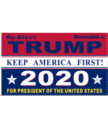 DONALD TRUMP 2020 KEEP AMERICA FIRST 12x18 2x3 3x5 150D Nylon Flag Prote... - $18.88
