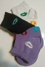 Women&#39;s Fancy Assorted Designs-3 Colors ankle socks 9-11 cotton blend NEW - $4.79