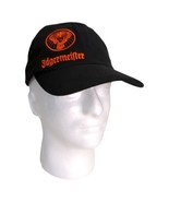 Jagermeister Orange Embroidered Deer Logo Baseball Snapback Black Cap Hat - £7.92 GBP