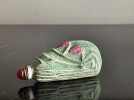 Vintage Collectible Chinese 3 1/4&quot;  Porcelain Snuff Bottle - $64.35