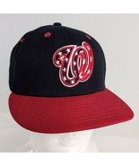 MLB Washington DC Nationals Baseball Hat Ball Cap, Navy Red New Era Sz 7... - $367.78 MXN