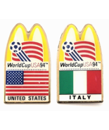 World Cup 1994 FIFA Pin Lot McDonald’s USA Italy Flags Soccer Collectibl... - $20.41 CAD