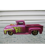 Hot Wheels, 56 Ford F-100 Pickup, Purple with Flames, VGC issued 2013 - €4,31 EUR