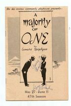 A Majority of One Program Des Moines Community Playhouse 1965 - $11.88