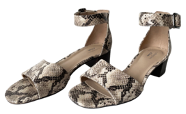 Clarks Elisa Dedra Taupe Snakeskin Print Open Toe Heeled Sandal - Women&#39;... - £22.68 GBP