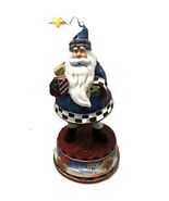 Vintage Santa Wind-Up Music Box 9&quot; Tall Christmas Holiday Decoration - $477.44 MXN