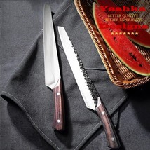 Japanese Sashimi Knife Hand Forged Chef Kitchen Knife Home Slicing Tool Rosewood - £51.55 GBP+