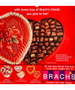 1966 Brach&#39;s Valentines Day Chocolates Advertisement Vintage Candy Box D... - $34.88 CAD