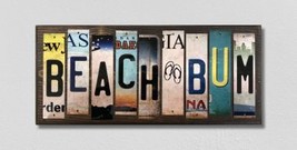 Beach Bum License Plate Tag Strips Novelty Wood Signs WS-592 - £43.91 GBP