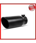 Stylish 4&quot; Inlet Black Exhaust Tip - Rustproof Stainless Steel Design - $932.35 MXN