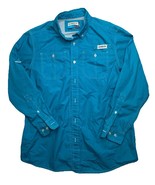 Mens Blue Mageallen Outdoors, Medium ,Fishing, Vented, Packets, Long Sleeve - $58.89