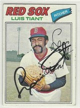 luis tiant signed autographed card 1977 topps - £11.55 GBP