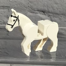 Lego Horse Mini Figure White Pony W/ Bridle Loose Piece Part Western Farm  - $9.89