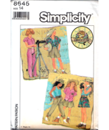 Simplicity Sewing Pattern 8645 Size 14 Safari Club Girls&#39; Shirt Tank Top... - £5.11 GBP