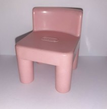 Little Tikes Dollhouse Size Pink Chair For Vanity Desk Kitchen Table - $6.93