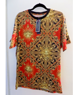 NEW Baroque Gold Medusa Italian Designer Style Mens Short Sleeve Size XL - £25.58 GBP