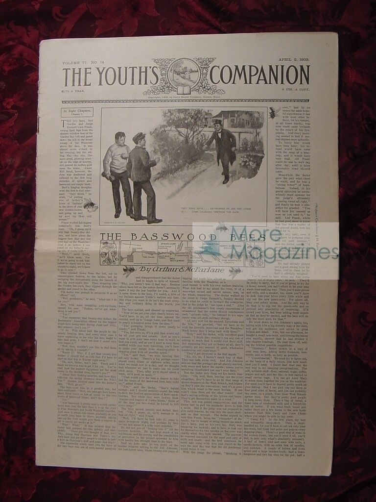 Primary image for THE YOUTH's COMPANION April 2 1903 Arthur McFarlane Honor M Price Susan Glaspell