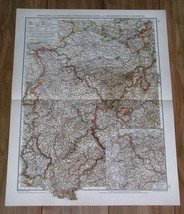 1912 Antique Map Of Rhineland Westphalia Cologne Ruhr Ruhrgebiet Essen Dortmund - £15.09 GBP