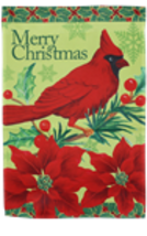 Merry Christmas Cardinal 12&quot;x18&quot; 100D ROUGH TEX® Garden Flag DOUBLE SIDED - $21.00