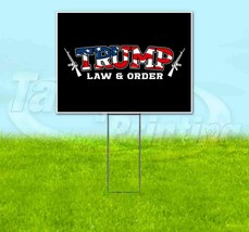 Trump Law And Order 2024 18x24 Yard Sign With Stake Corrugated Bandit - £22.70 GBP+