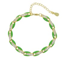 Top Quality Trendy Women Lady Jewelry Gold Color Fluorescent 7 Neon Enamel Rainb - £23.15 GBP