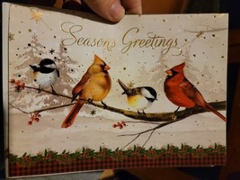 Vintage Greeting Card 1990s Made In USA Christmas Seasons Greetings Birds - £3.33 GBP