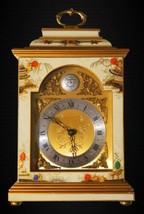 Hand Painted Chinioserie English Bracket Clock by Elliott of London - $2,821.50