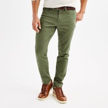 Apt 9 Premier Flex Travel Pants Mens 32x30 Olive Green Slim Fit Stretch NEW - £23.15 GBP