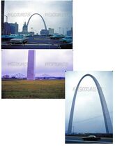 35 mm color slides lot of 3 * 1966 GATEWAY ARCH St. Louis Missouri * CAR... - $7.43