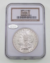 1890-S Silver Morgan Dollar Graded by NGC as MS-64 - $371.24