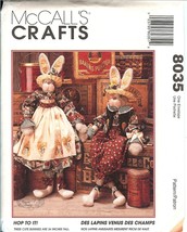 Mc Calls 8035 Hop To It Bunnies 34 Inch Country Bunny Dolls Pattern Uncut Ff Vtg - £7.90 GBP