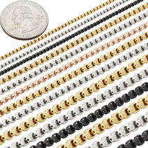 316L Stainless Steel 18k GP Black 2-5.5mm Box Chain Necklace Bracelet 7.... - $9.99+