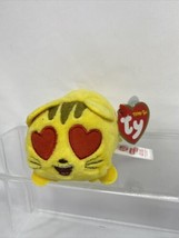 TY Teeny Tys Stackable Plush - Emoji Movie - Yellow Cat w/ Heart Eyes - £3.93 GBP