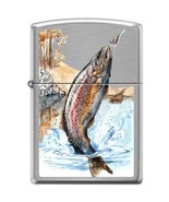 Zippo Lighter - Trout Brushed Chrome - 853948 - £21.55 GBP