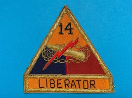 Post Wwii, U.S. Army, Occupation Period, 14th Armored Division, Bullion, Patch - £27.06 GBP