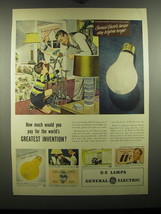 1948 General Electric Lightbulbs Ad - How much would you pay for - $18.49