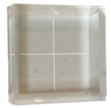 Acrylic Block Mount Stamping Square Grid Marked Lines Tiny 1 inch - £2.34 GBP