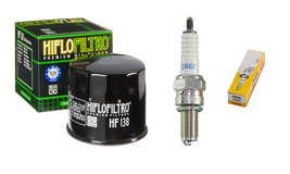 Tune Up Kit Oil Filter &amp; Spark Plug For 00-01 Suzuki QuadMaster 500 LT-A500 500F - £12.56 GBP