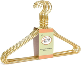 Beautiful Gold Aluminum Metal Suit Hangers Heavy Duty Coat Hangers (10 P... - $49.41