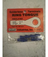 SOLDERLESS TERMINALS- RING TONGUE INSULATED- WIRE: 16-14- SCREW:#4- NEW-... - £2.89 GBP