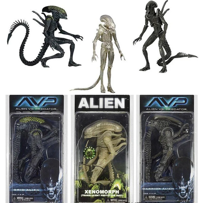 Neca Avp Aliens Vs.Predator Xenomorph Warrior Grid Alien Pvc Action Figure Model - £35.65 GBP