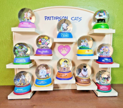 Willabee &amp; Ward Gary Patterson Cats 12 Holiday Snow Globe Calendar Set Display - £242.70 GBP