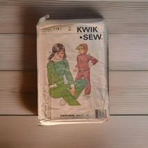 KWIK SEW #1141 Sewing Pattern Girls 2 Style Jogging Suit W/W/O Hood Size... - $8.64