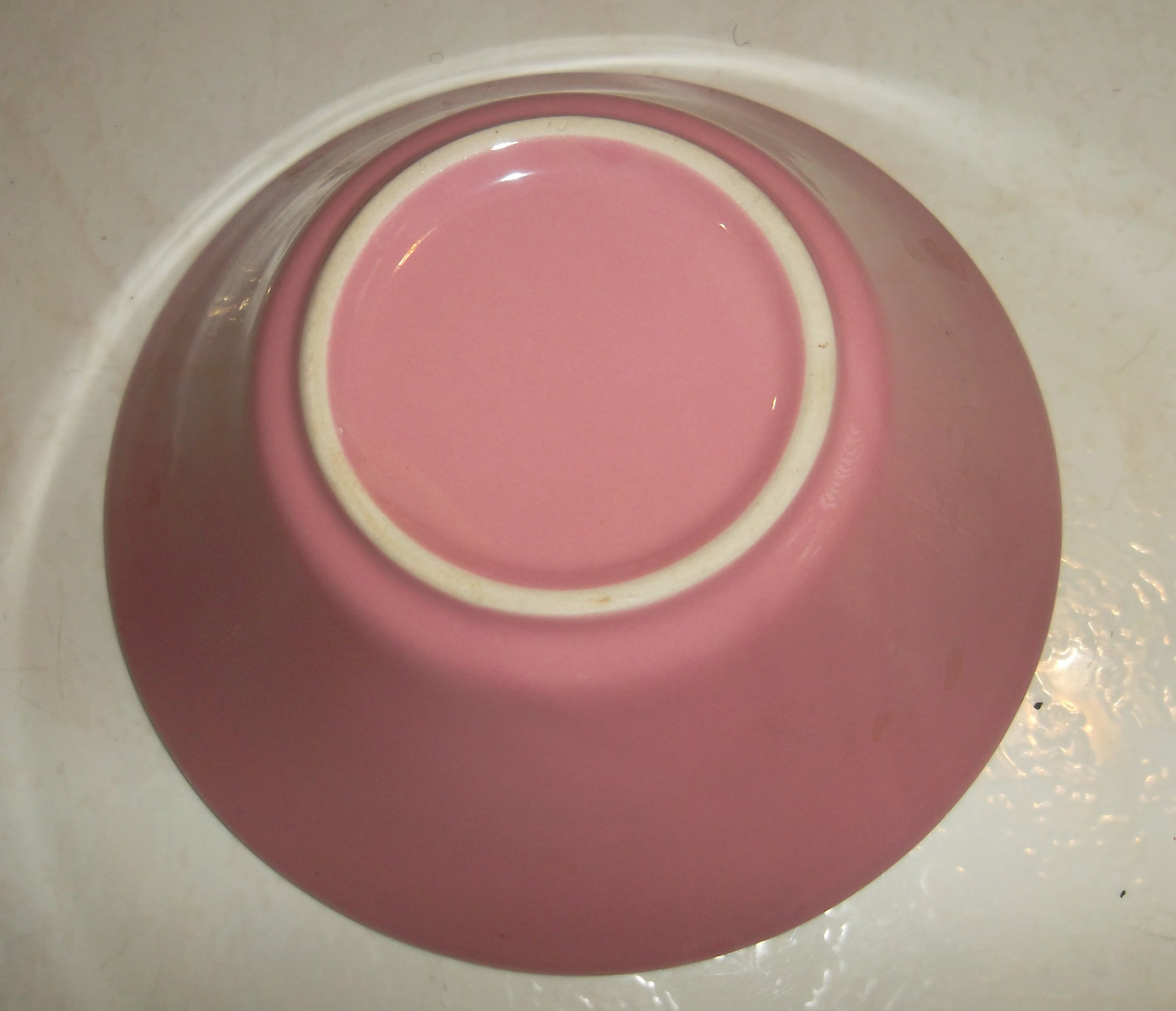 Concentrix Style Rose Pink Color China Stoneware Coup Cereal Bowl, 6 5/8" Looks  Item image 3