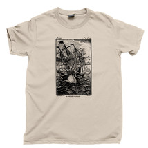 Kraken T Shirt, Shipwreck Ocean Sea Monster Giant Octopus Men&#39;s Cotton Tee Shirt - £11.24 GBP