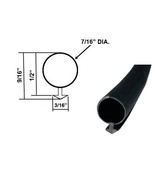 Gordon Glass® Automotive Black Silicone Bulb Type Gasket, 7/16&quot; DIA, 3/16&quot;  - $854.55 MXN