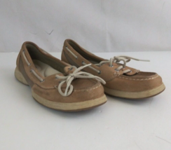 Sperry Top Sider Memory Foam Light Brown/Tan Leather Boat Shoes Women&#39;s 8M - $14.84
