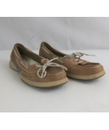 Sperry Top Sider Memory Foam Light Brown/Tan Leather Boat Shoes Women&#39;s 8M - $275.45 MXN