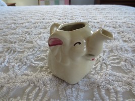 Vtg. Usa Patented Painted Elephant Art Pottery Creamer - 4-1/2&quot; H X 5-1/2&quot; W - £11.85 GBP
